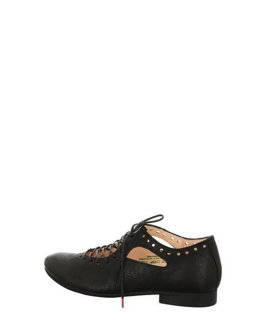 Think! Black Guad Lace-Up Flat