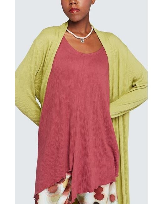 Luukaa Green Celeste Wrinkled Duster