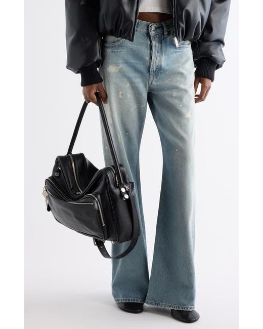 Acne Black Medium Camero Leather Shoulder Bag
