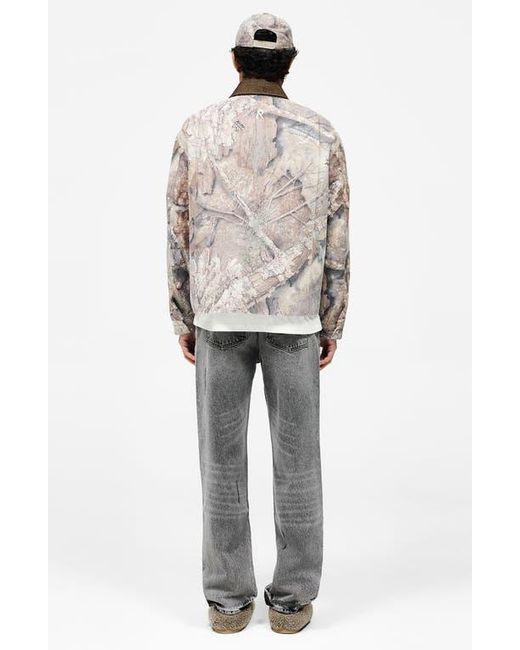 Represent Brown X Realtree Print Trucker Jacket for men