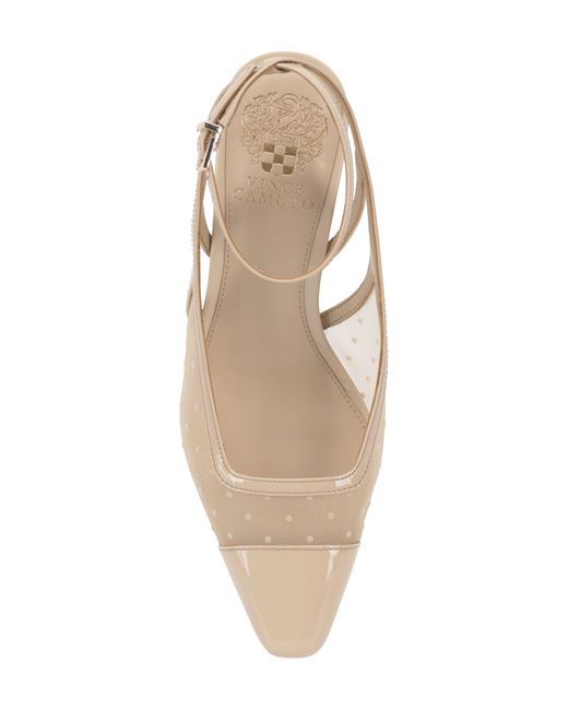Vince Camuto Natural Somlee Ankle Strap Pump