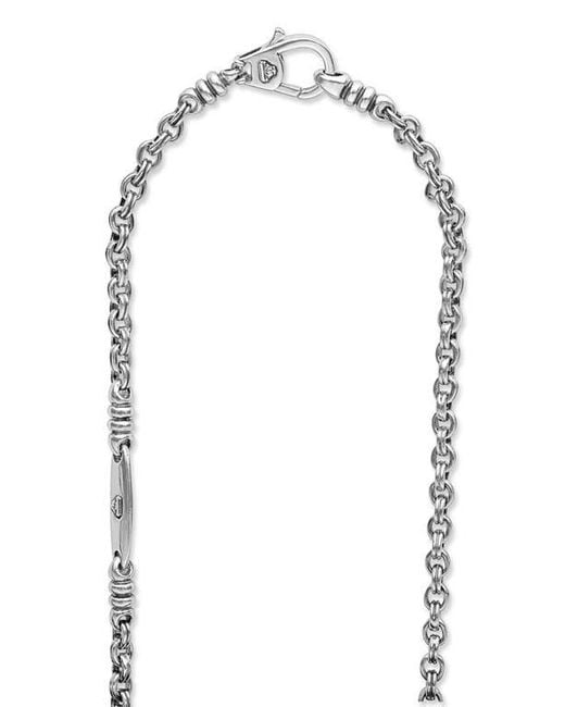 Lagos White Anthem Bull Pendant Necklace