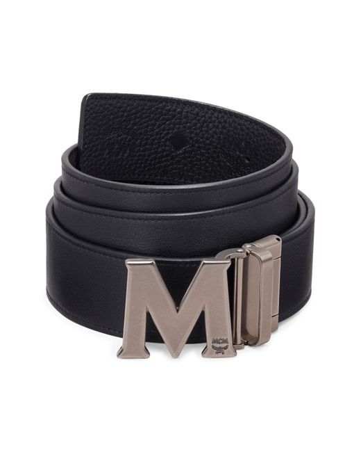 MCM Claus Reversible Leather Belt in Black for Men - Lyst