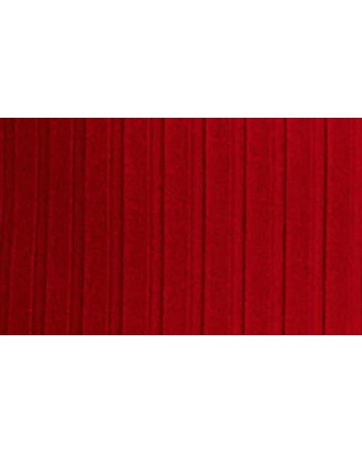 Ralph Lauren Red Three Quarter Sleeve Rib Polo