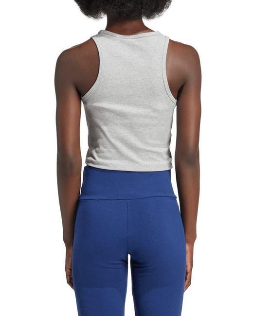 Adidas Originals Blue Essentials Lifestyle Rib Crop Tank Top