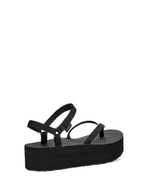 Teva Black Slim Flatform Sandal