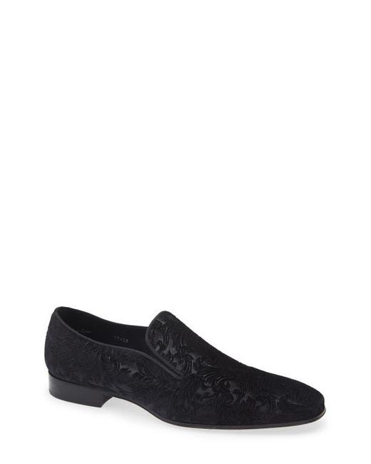Mezlan Black Travolta Velvet Loafer for men