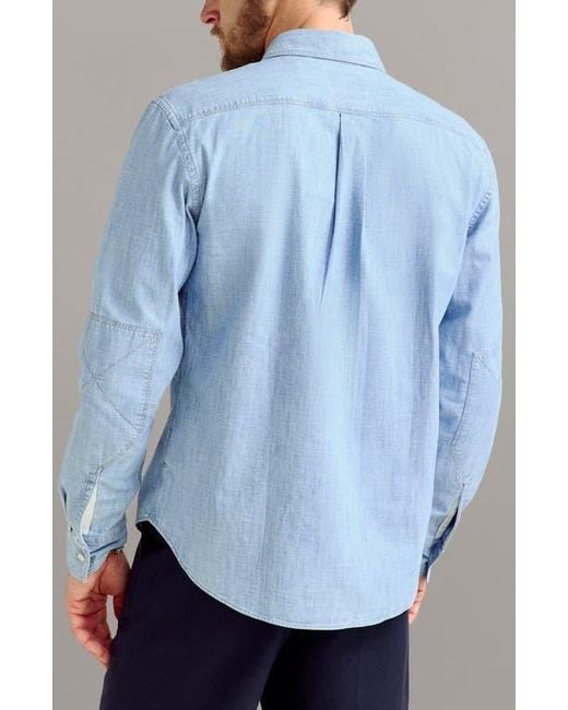 Billy Reid Blue Field Shirt for men