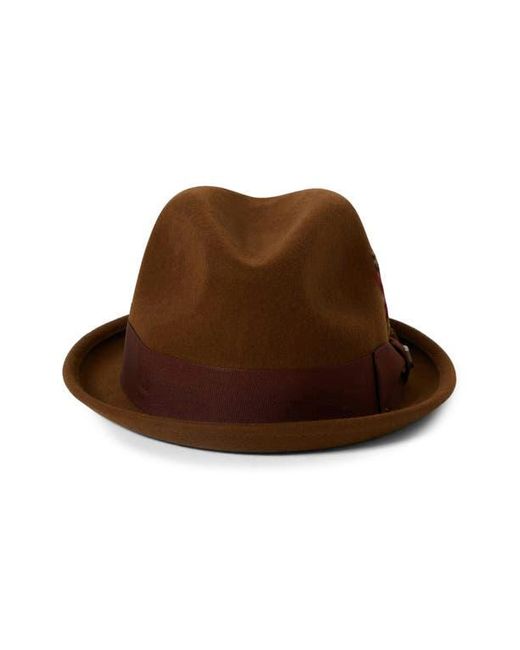 Brixton Brown Gain Wool Fedora for men