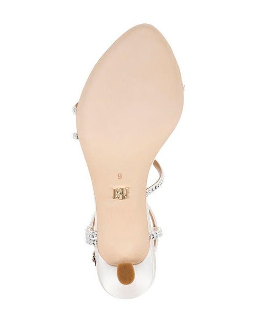 Badgley Mischka White Julianna Ankle Strap Sandal