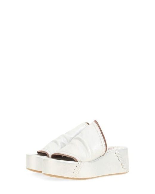 A.s.98 White Marlon Platform Sandal