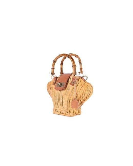 Jelavu Metallic Maree Rattan Handbag