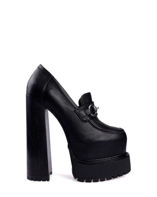 Zigi Black Thai Platform Bit Loafer Pump