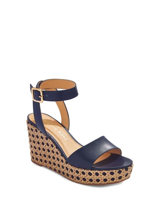 Jack Rogers Merrain Platform Wedge Sandal in Blue Lyst