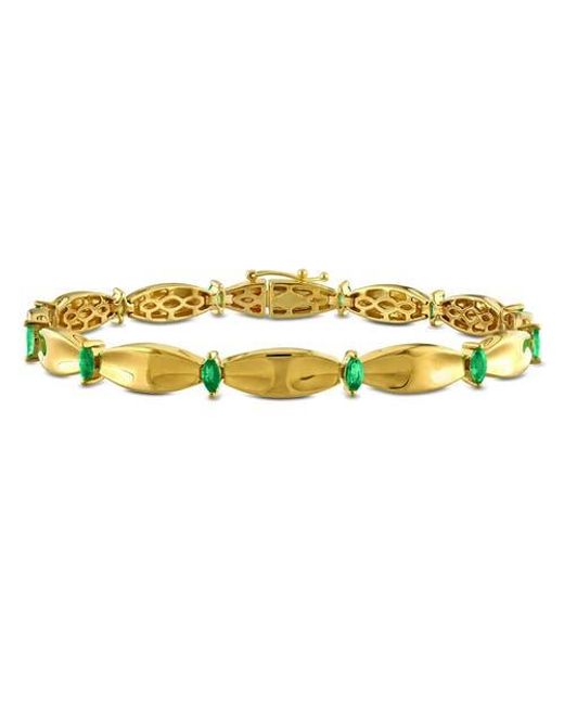 Julianna B Yellow Precious Gems Station Bracelet 10K