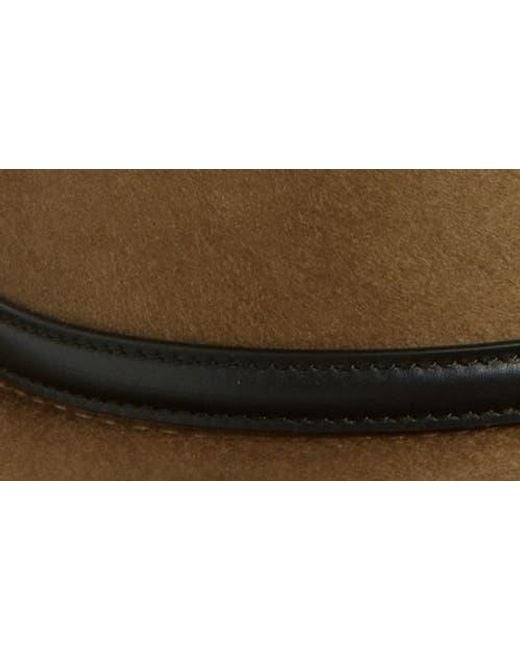 Janessa Leone Brown Nash Wool Fedora