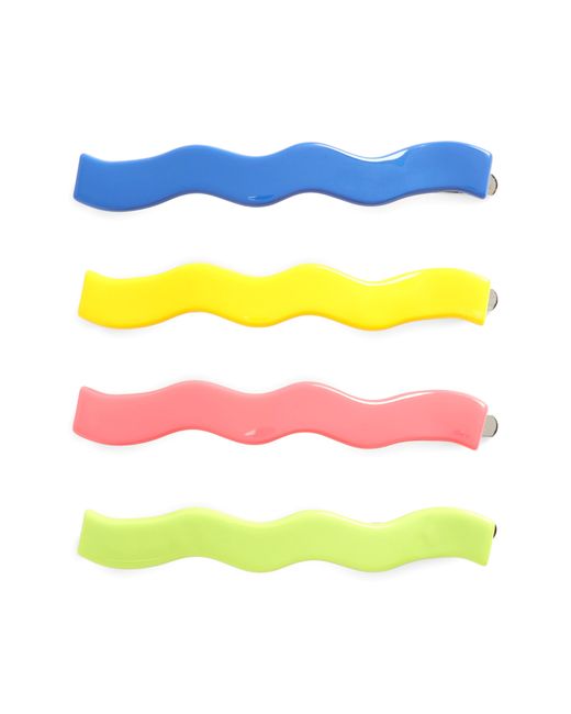 CHUNKS Yellow Shannons Waves Assorted 4-pack Slide Barrettes