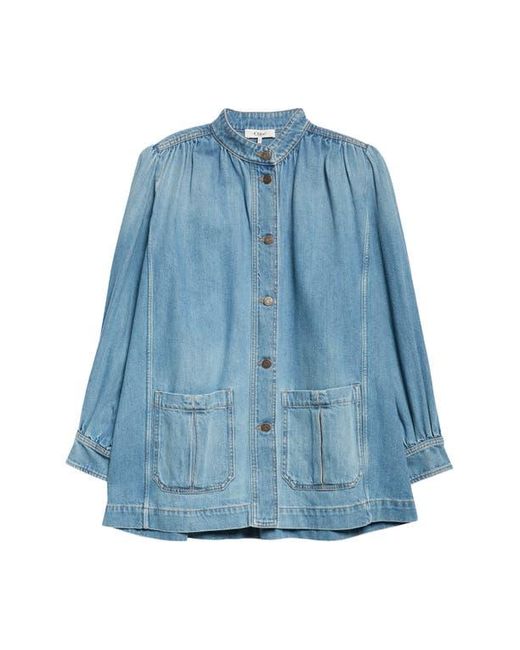 Chloé Blue Puff Sleeve Denim Jacket