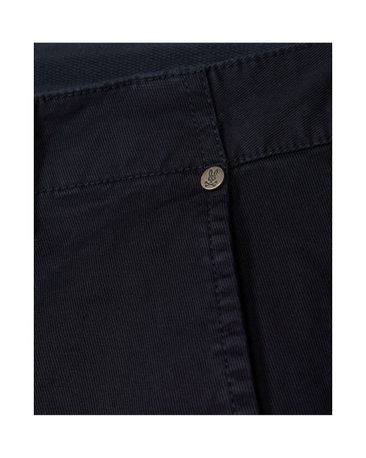 Psycho Bunny Blue Diego Flat Front Stretch Cotton Chino Shorts for men