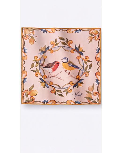 VISCATA Pink Square Scarf