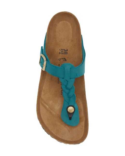 Birkenstock Blue Gizeh Braided Slide Sandal