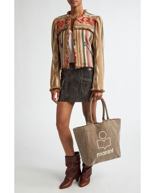 Isabel Marant Black Delphina Stripe Wool Blend Jacket