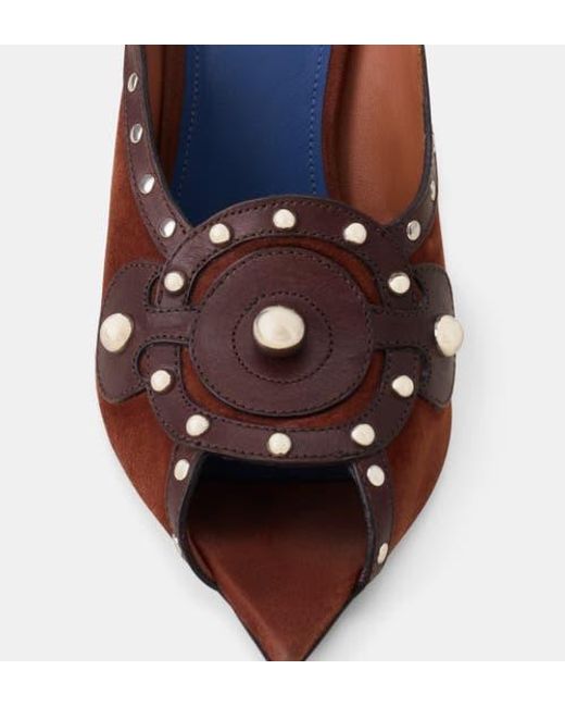 Lanvin Brown Eclipse Arch Heeled Mule