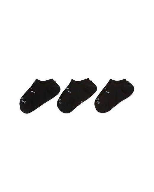 Nike Black 3-Pack Everyday Plus No-Show Socks