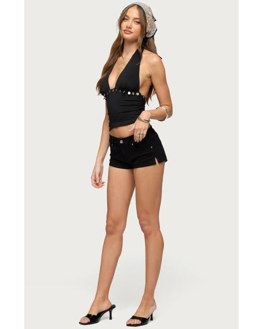 Edikted Black Ronya Halter Top
