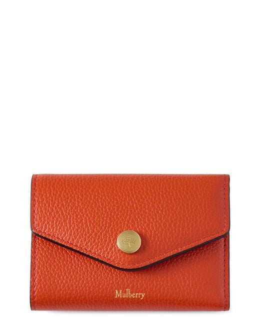 Mulberry Orange Folded Multi-Card Wallet