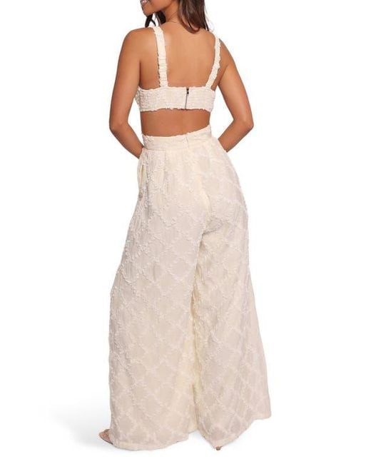 Petal & Pup Natural Avella Cutout Wide Leg Jumpsuit