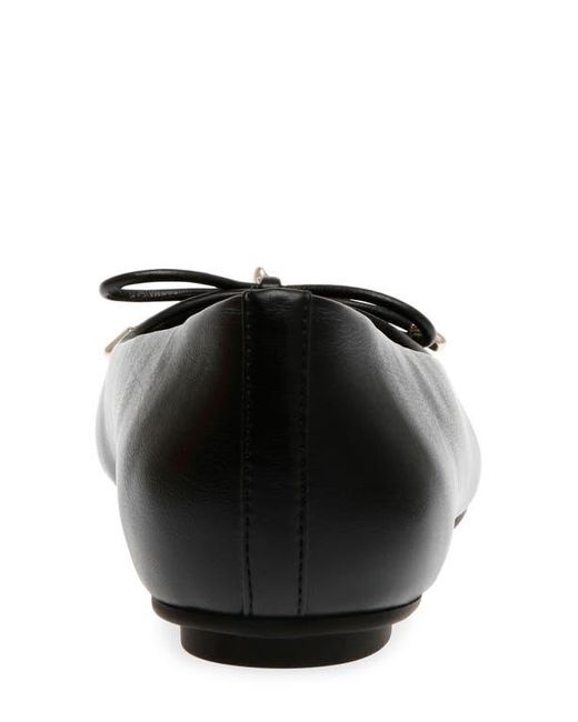 Anne Klein Black Luci Cap Toe Ballet Flat