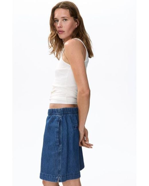 H&M Blue Denim Pull-On Shorts