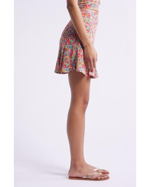 Rip Curl Red Las Dalias Floral Skort
