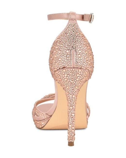 Nine West Pink Lartay Platform Ankle Strap Sandal