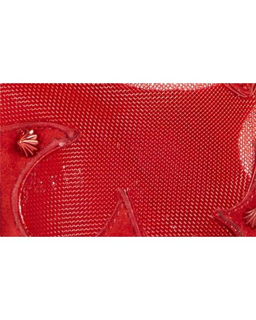 Christian Louboutin Red Mulatiag Studded Pointed Toe Mule