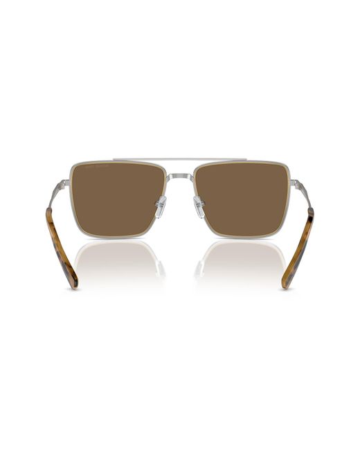 Michael Kors Natural Blue Ridge 58mm Square Sunglasses for men