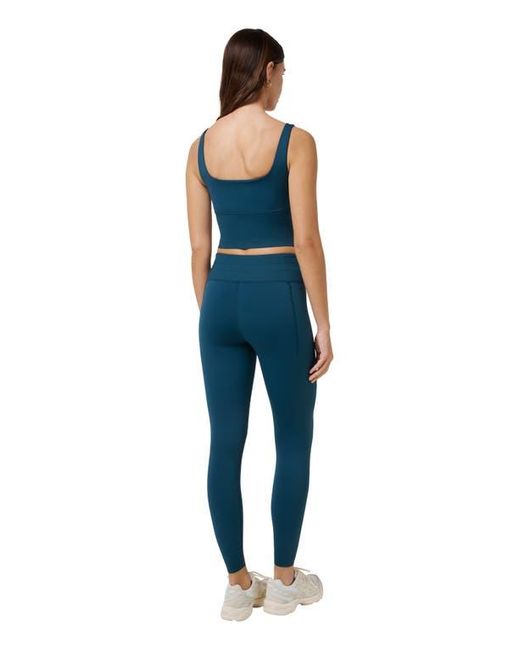 Travis Mathew Blue Moveknit Drawstring Waist Leggings