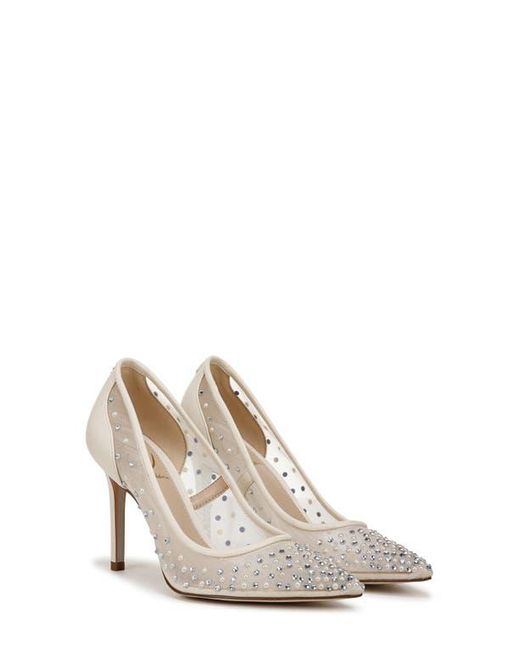 Sam Edelman White Hazel Mesh Pointed Toe Pump