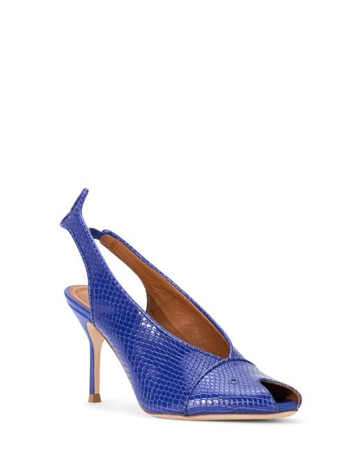 Staud Blue Cleo Fish Peep Toe Slingback Pump