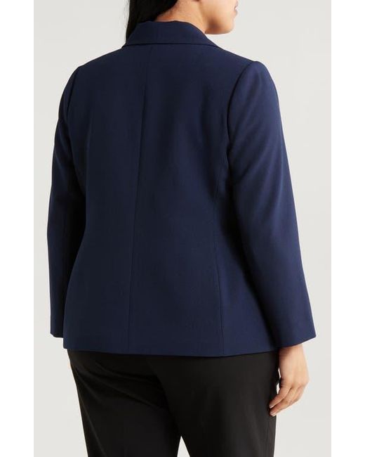 Tahari Blue One-Button Blazer