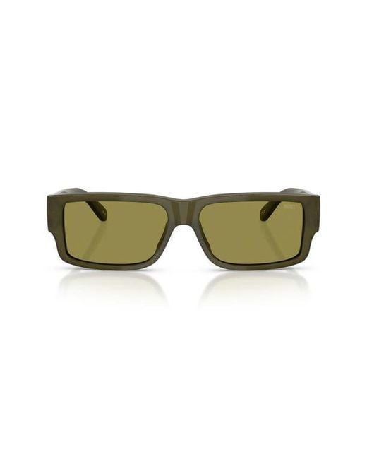 DIESEL Green Geck-D 57Mm Rectangular Sunglasses for men
