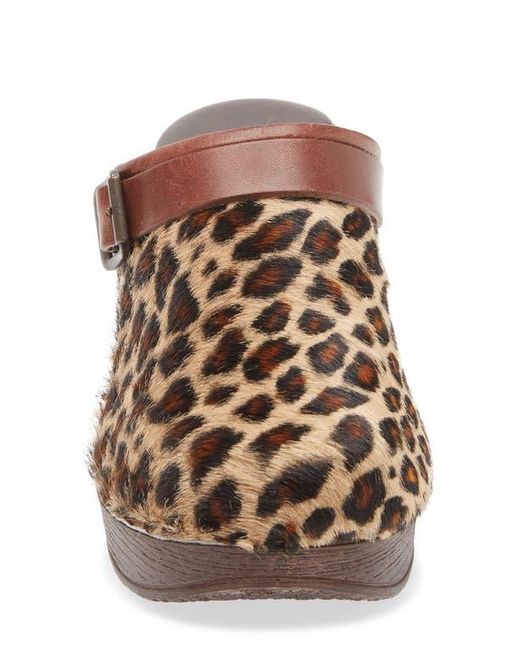 Chocolat Blu Brown Faro Genuine Calf Hair Platform Mule