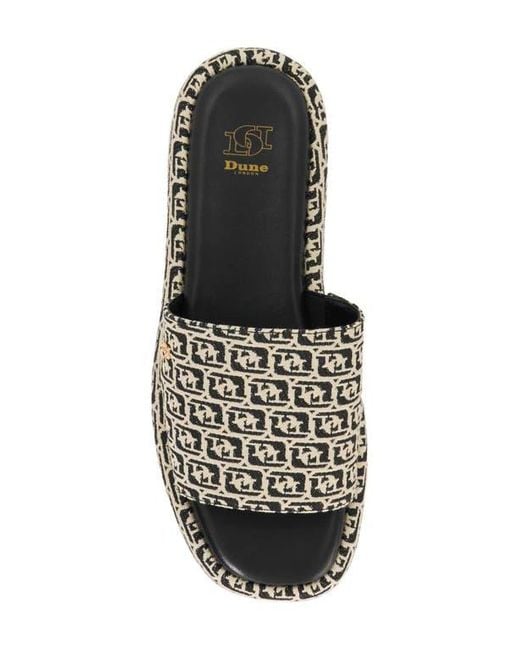 Dune Gray Lanie Platform Slide Sandal