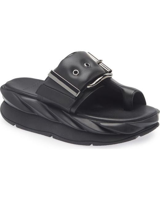 4Ccccees Black Mellow Glow Platform Sandal