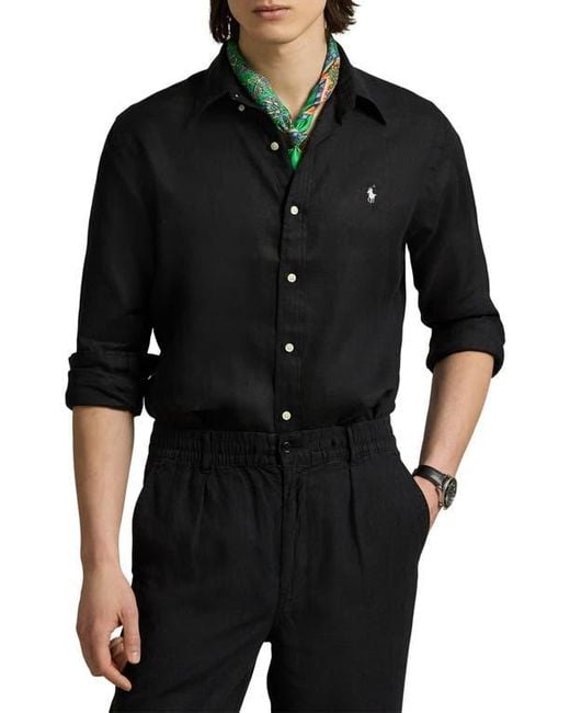 mens black ralph lauren dress shirt Dress Shirt Black Ralph Lauren Shirt Mens Polo Ralph Lauren Slim Fit Oxford Shirt, Black