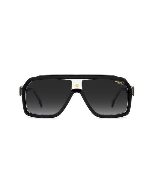 Carrera Black 60Mm Gradient Polarized Rectangular Sunglasses for men