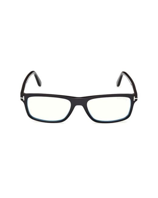 Tom Ford Brown 53Mm Rectangular Light Blocking Glasses for men