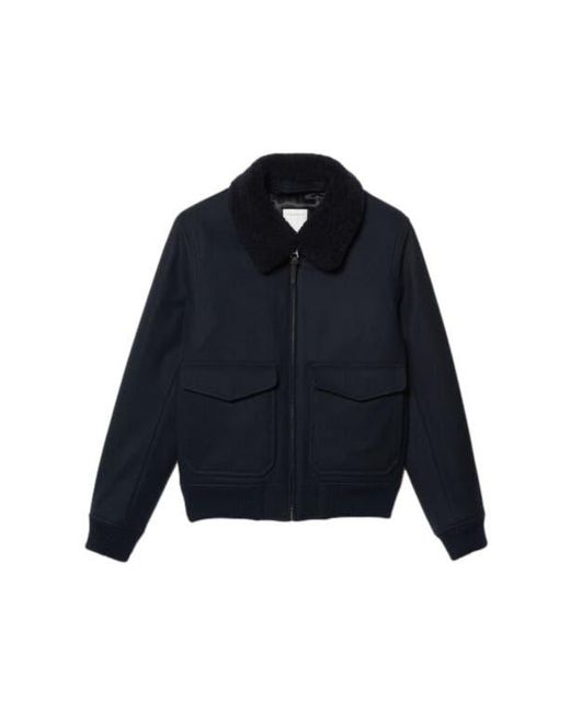 Sandro Blue Wool Aviator Jacket for men