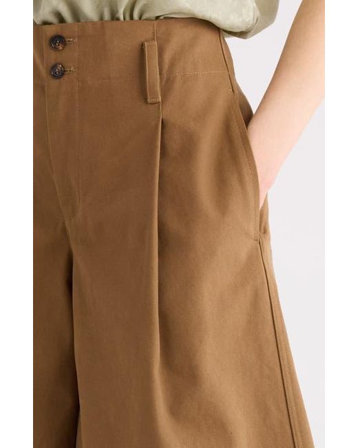 Chloé Natural Garment Dye Organic Cotton Canvas Bermuda Shorts